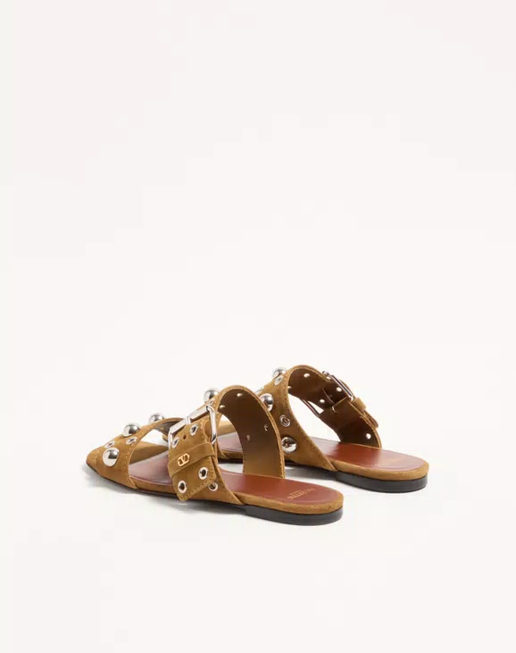 Valentino Nellcôte Crust Leather Slide Sandal - Image 4